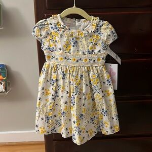 Bonnie baby NWT yellow smock dress